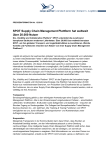 SPOT Supply Chain Management Plattform hat - cargo