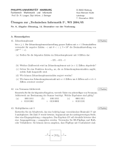 ¨Ubungen zur ” Technischen Informatik I“, WS 2004/05 ∗ (11)