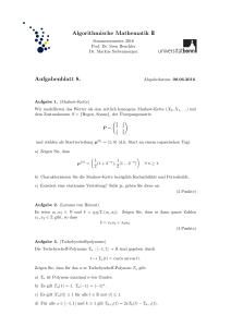 Algorithmische Mathematik II Aufgabenblatt 8.