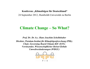 Climate Change – So What? - Potsdam Institute for Climate Impact