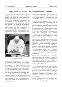 GB 0610 Papst Islam und Tuerkei