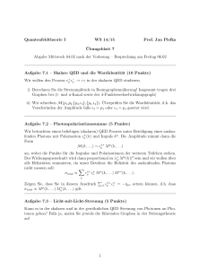 Quantenfeldtheorie I WS 14/15 Prof. Jan Plefka ¨Ubungsblatt 7