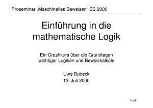 Einführung in die mathematische Logik - ub