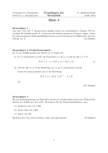 Blatt 5 - Institut für Mathematik