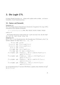 3. Die Logik CTL - LMU, Informatik, TCS