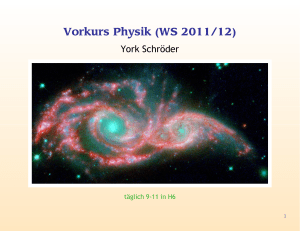 Vorkurs Physik (WS 2011/12)