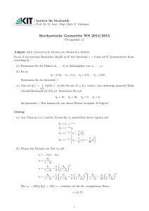 Stochastische Geometrie WS 2014/2015