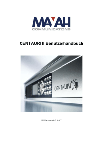 CENTAURI II Benutzerhandbuch