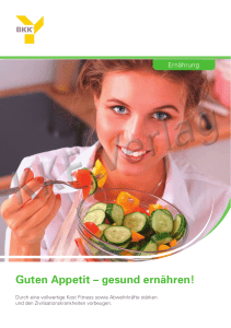 Guten Appetit – gesund ernähren! - KKF