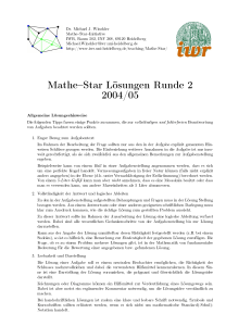 Mathe Star Lösungen Runde 2 2004/05 - IWR Heidelberg