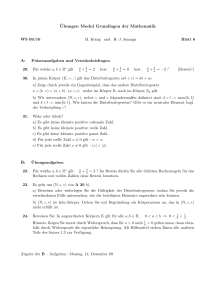 ¨Ubungen Modul Grundlagen der Mathematik B: