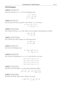 Aufgaben Gleichungen/Ungleichungen - user.tu
