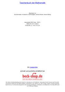 Taschenbuch der Mathematik - Toc - Beck-Shop