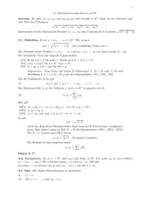 9. Differentialrechnung im R Normen. Es seien (x 1,x2,x3) und (y1,y2