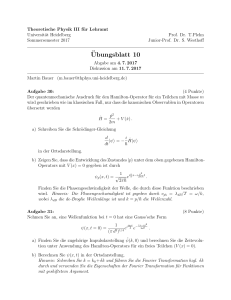 Ubungsblatt 10 - Institut für Theoretische Physik