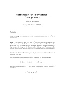 Mathematik für Informatiker II Übungsblatt 6