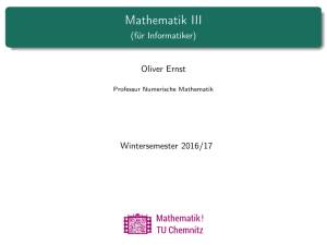 Mathematik III - (für Informatiker)