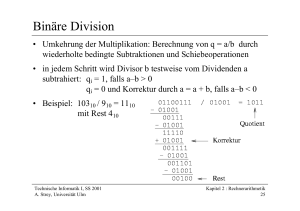 Binäre Division