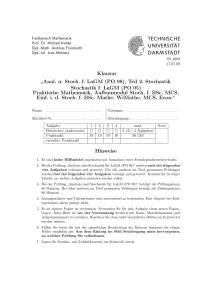 Klausur - TU Darmstadt/Mathematik