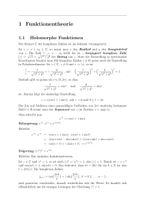 1 Funktionentheorie