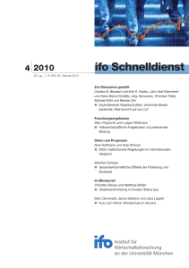 ifo Schnelldienst 4/2010