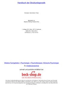 Handbuch der Strukturdiagnostik - ReadingSample - Beck-Shop