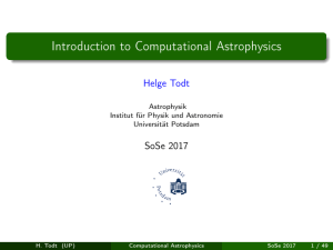 Introduction to Computational Astrophysics