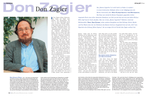 Don Zagier - Max Planck Institute for Mathematics