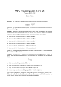 MSG-Hausaufgaben Serie 25 - Mathematik und ihre Didaktik