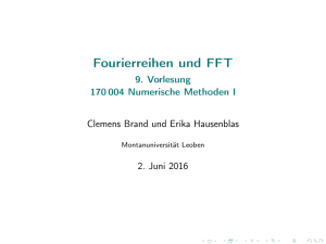 Fourierreihen und FFT - Montanuniversität Leoben