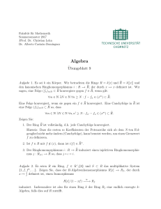 Algebra - TU Chemnitz