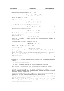 Zahlentheorie C. Heuberger Mariazell 2009 S. 1 1. Seien x und y