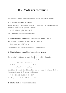 06. Matrizenrechnung - Mathematics TU Graz