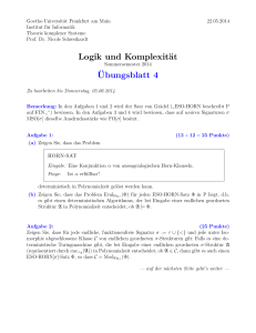 Logik und Komplexität Übungsblatt 4
