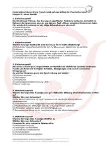 Original Prüfungsfragen HP für Psychotherapie 10. Oktober 2012