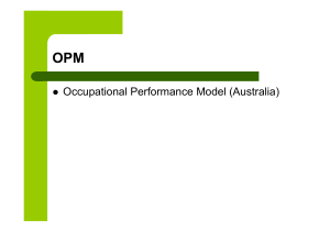 OPM –ein Instrument der Ergotherapie