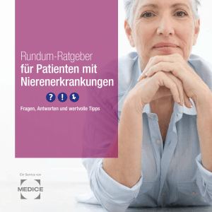 Rundum-Ratgeber für Patienten mit Nierenerkrankungen