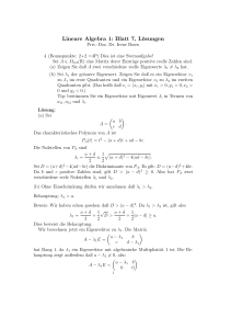 Lineare Algebra 1: Blatt 7, Lösungen