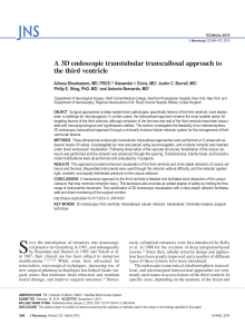 A 3D endoscopic transtubular transcallosal approach to the third ventricle