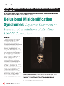 Delusional Misidentification Syndromes 2006