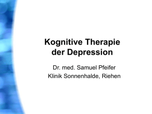 PPT Kognitive Therapie der Depression - ein - Seminare
