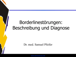 Borderline - Diagnose - Beschreibung - Prognose - Seminare