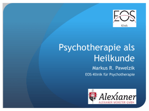 Psychotherapie als Heilkunde (Dr.Markus R. Pawelzik)