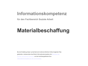 Informationskompetenz Materialbeschaffung - E