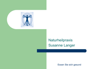 Power Point Präsentation - Naturheilpraxis Susanne Langer, Werne