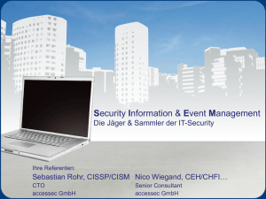 FH-Brandenburg- SIEM - Masterstudiengang Security Management