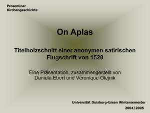 On Aplas - Universität Duisburg