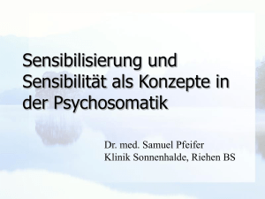 Psychosomatik, Stress und Sensibilisierung - Seminare