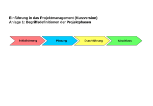 Glossar Projektmanagement - Wissenschaftsmanagement Online