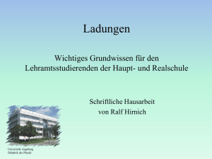 2.5 Ladungen - Universität Augsburg